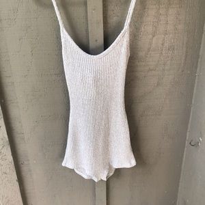 Knitted Bodysuit w Bow Tied Back